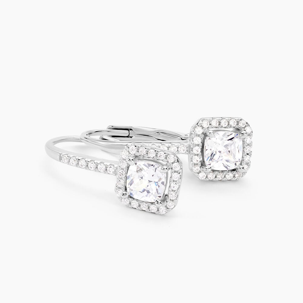 Boucles D'oreilles Pendantes Rio Argent Blanc Oxyde De Zirconium - Pendantes Femme | Marc Orian