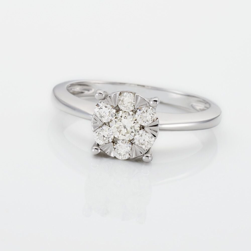 Bague Solitaire Or Blanc Dream Diamants - Parures de mariage Femme | Marc Orian