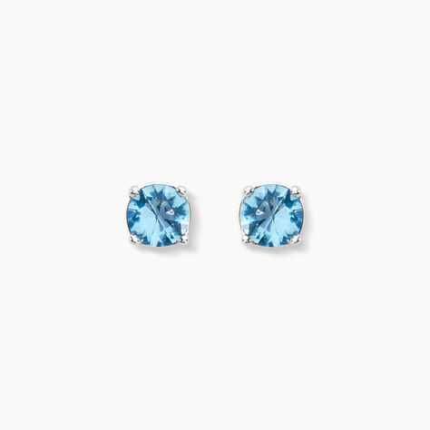 Boucles D'oreilles Puces Rio Argent Blanc Oxyde - Puces Femme | Marc Orian
