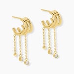 Boucles D'Oreilles Pendantes Aurore Acier Jaune Oxyde De Zirconium - Pendantes Femme | Marc Orian