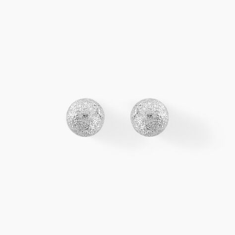 Boucles D'oreilles Puces Ayana Argent Blanc - Puces Femme | Marc Orian