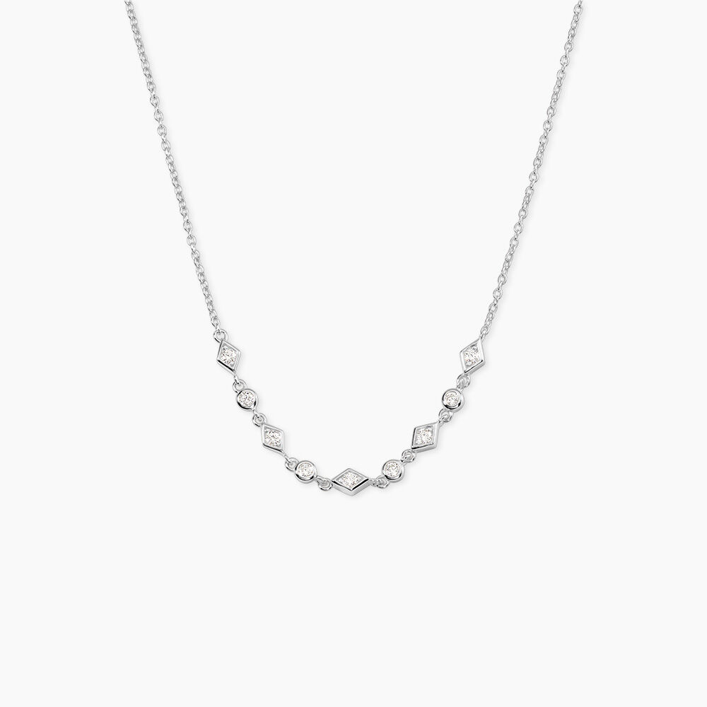 Collier Mascaret Argent Blanc Oxyde De Zirconium - Colliers avec pierres Femme | Marc Orian