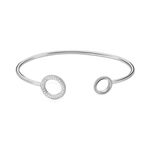 Bracelet Jonc Nathalia Argent Blanc Oxyde De Zirconium - Bracelets joncs Femme | Marc Orian
