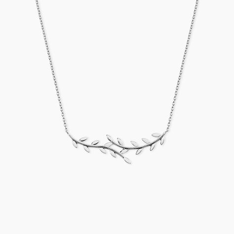 Collier Folia Argent Blanc - Colliers fantaisie Femme | Marc Orian