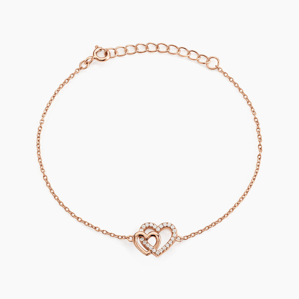 Bracelet Donatiane Argent Rose Oxyde De Zirconium - Bracelets chaînes Femme | Marc Orian