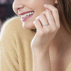 Bague Solitaire Francoise-marie Or Blanc Oxyde De Zirconium - Bagues Solitaire Femme | Marc Orian
