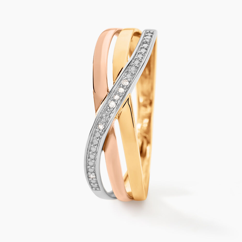 Bague Cramitia Or Tricolore Diamant - Bagues pierres précieuses Femme | Marc Orian