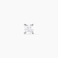 Boucle D'oreille Puce Unitaire Paco Argent Blanc Oxyde De Zirconium