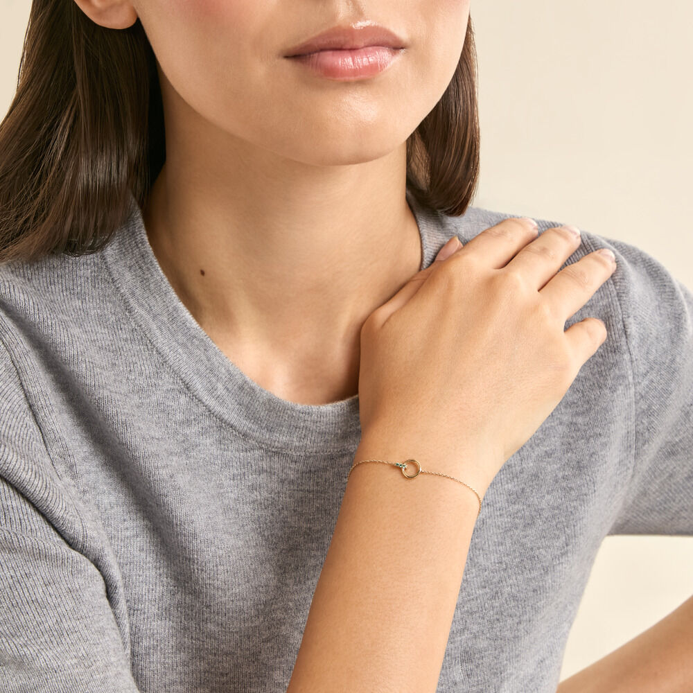 Bracelet Eloria Or Jaune Emeraude - Bracelets cha&icirc;nes Femme | Marc Orian