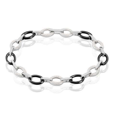 Bracelet Nowell Argent Blanc Oxyde De Zirconium Et C&eacute;ramique - Bracelets cha&icirc;nes Femme | Marc Orian