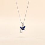 Collier Angie Or Blanc Saphir Diamant - Colliers avec pierres Femme | Marc Orian