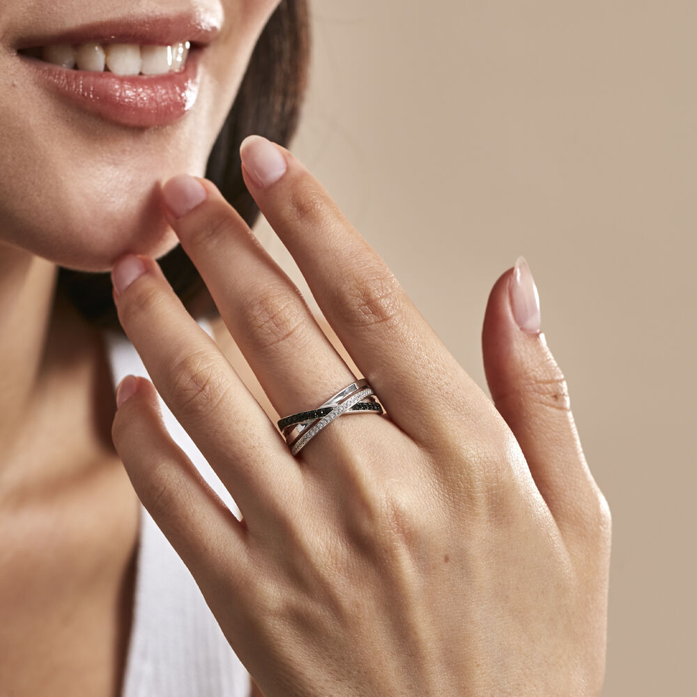 Bague Lilwenn Argent Blanc Oxyde De Zirconium - Bagues avec pierre Femme | Marc Orian