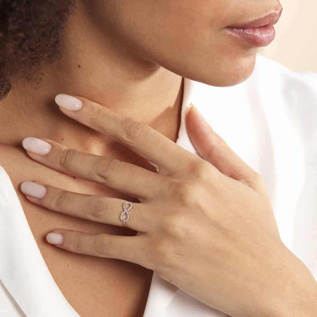 Bague Klothilda Or Blanc Oxyde De Zirconium - Bagues Femme | Marc Orian