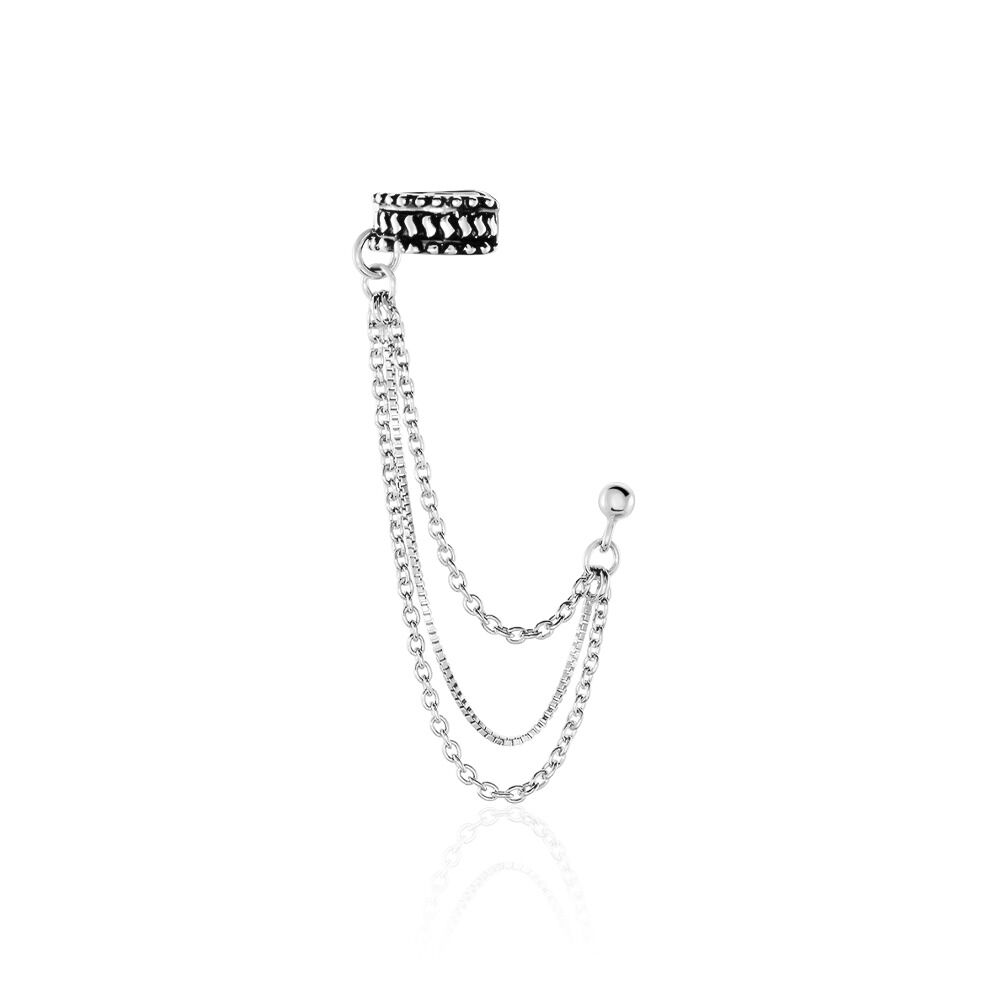 Bijou D'oreille Unitaire Waltraud Argent Blanc - Piercings d'oreilles Femme | Marc Orian