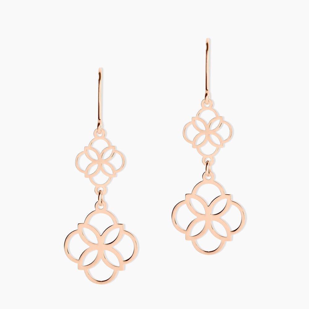 Boucles D'oreilles Pendantes Letizia Argent Rose - Pendantes Femme | Marc Orian