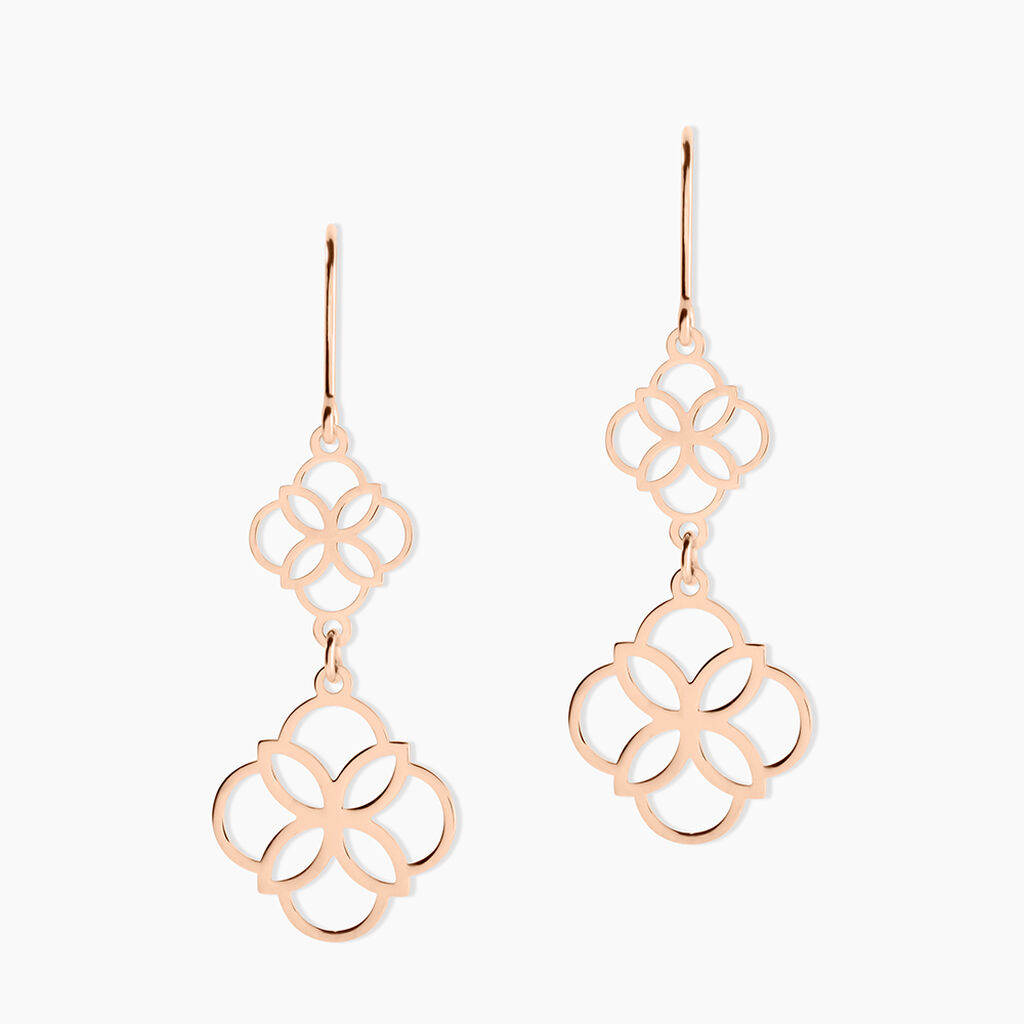 Boucles D'oreilles Pendantes Letizia Argent Rose - Pendantes Femme | Marc Orian