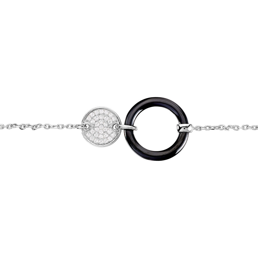 Bracelet Issara Argent Blanc C&eacute;ramique Et Oxyde De Zirconium - Bracelets fantaisie Femme | Marc Orian