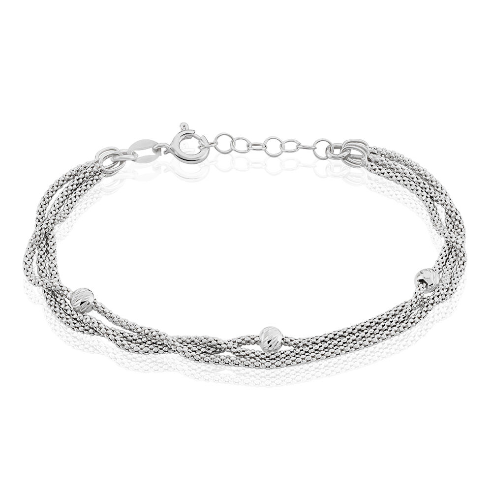 Bracelet Sabbah Argent Blanc - Bracelets fantaisie Femme | Marc Orian