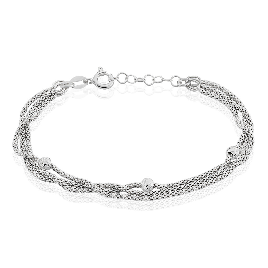 Bracelet Sabbah Argent Blanc - Bracelets fantaisie Femme | Marc Orian