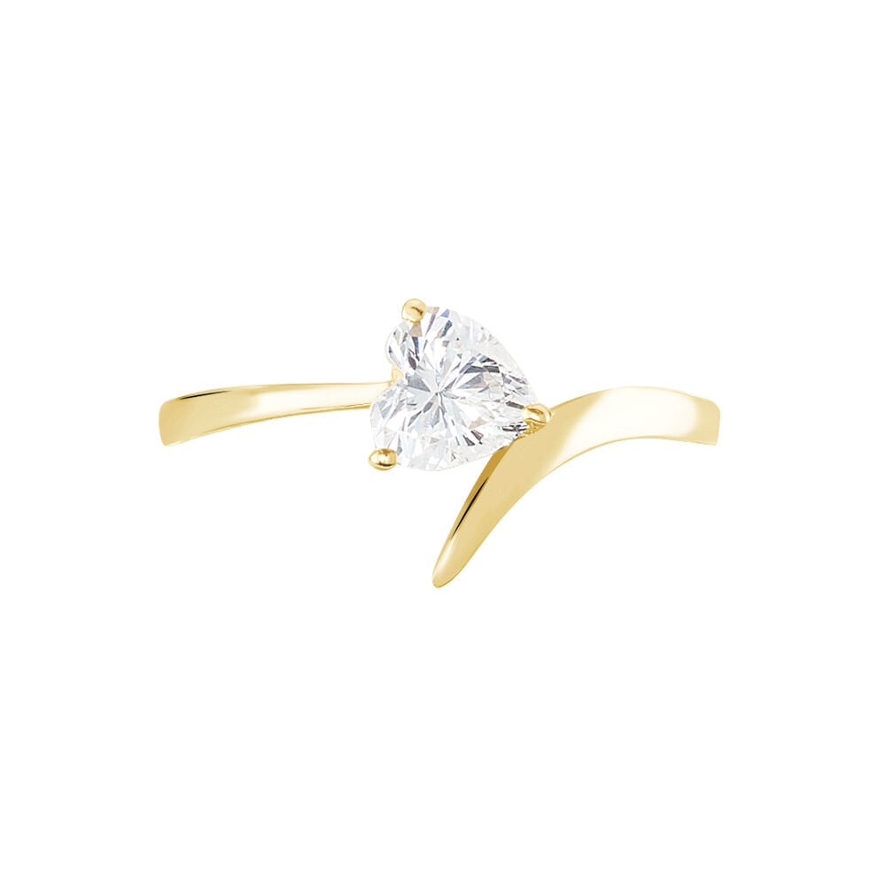 Bague Valeriana Or Jaune Oxyde De Zirconium - Solitaires Femme | Marc Orian
