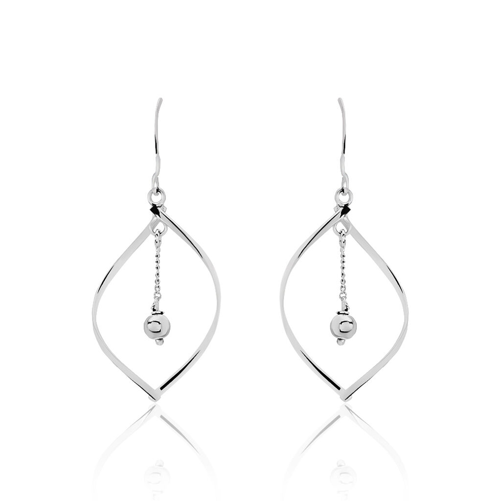 Boucles D'oreilles Pendantes Melaine Argent Blanc - Boucles d'oreilles pampille Femme | Marc Orian