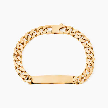 Bracelet Identit&eacute; Clement Plaqu&eacute; Or Jaune