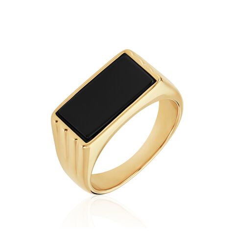Chevalière Plaqué Hadrien Onyx - Chevalières Homme | Marc Orian