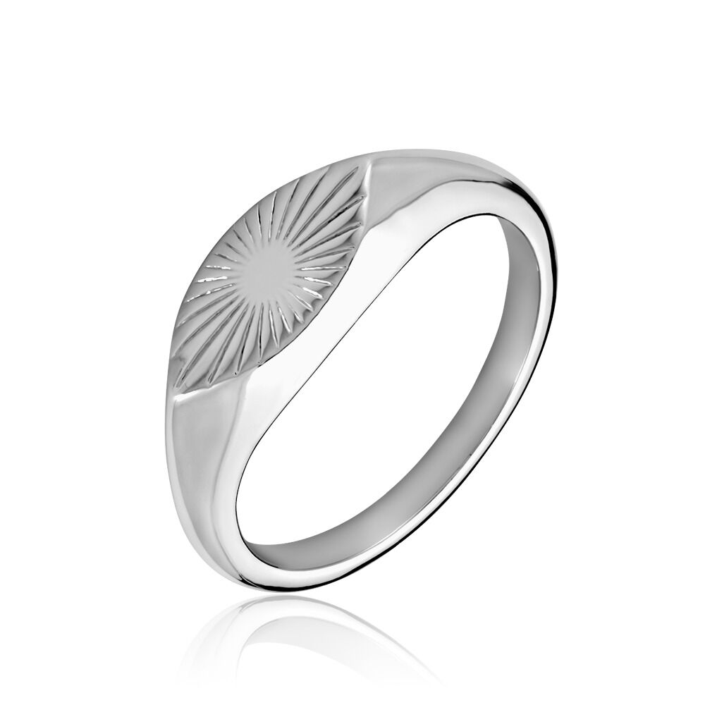 Chevalière Dalia Argent Blanc - Chevalières Femme | Marc Orian
