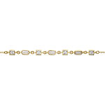 Bracelet Or Jaune Mercy Oxyde De Zirconium - Bracelets cha&icirc;nes Femme | Marc Orian