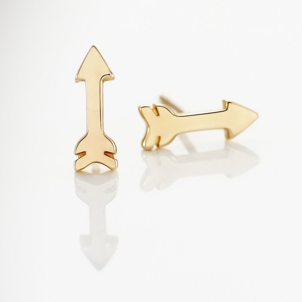 Boucles D'oreilles Puces Or Jaune Gnazi - Puces Femme | Marc Orian
