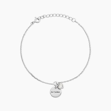 Bracelet Nikoline Argent Blanc Oxyde De Zirconium - Bracelets Medailles Femme | Marc Orian