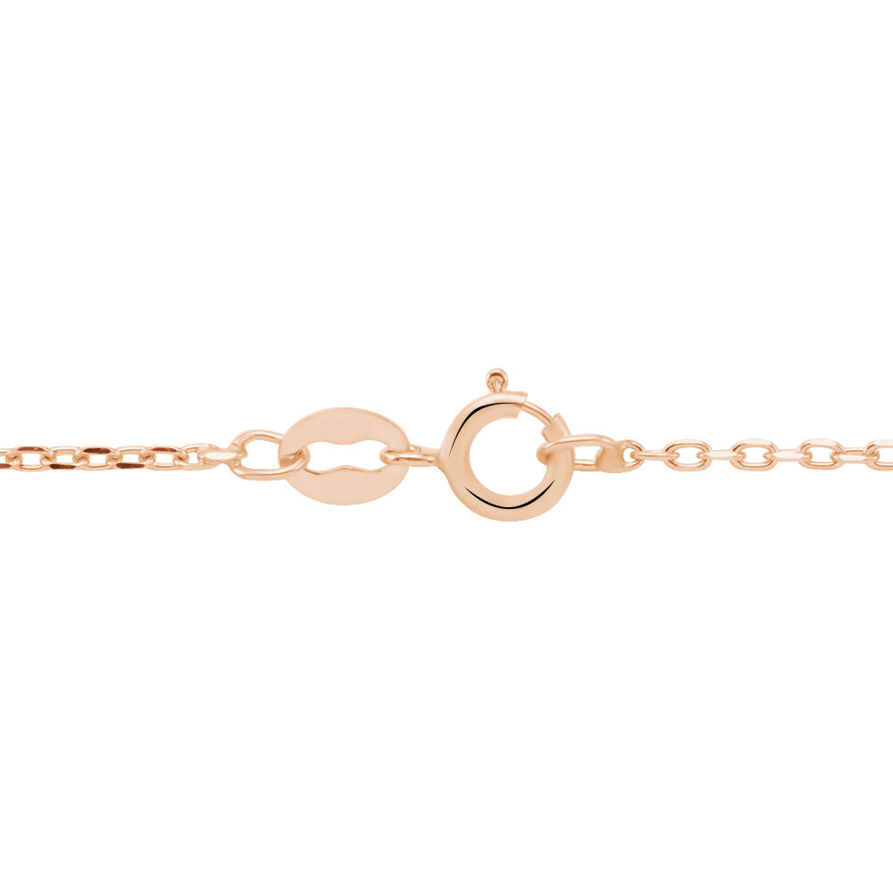 Cha&icirc;ne Igoa Maille For&ccedil;at Diamantee Or Rose - Chaines Femme | Marc Orian