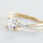 Bague Dana Or Jaune Oxyde De Zirconium - Solitaires Femme | Marc Orian