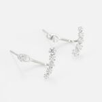Bijoux D'oreilles Karoly Argent Blanc Oxyde De Zirconium - Piercings d'oreilles Femme | Marc Orian