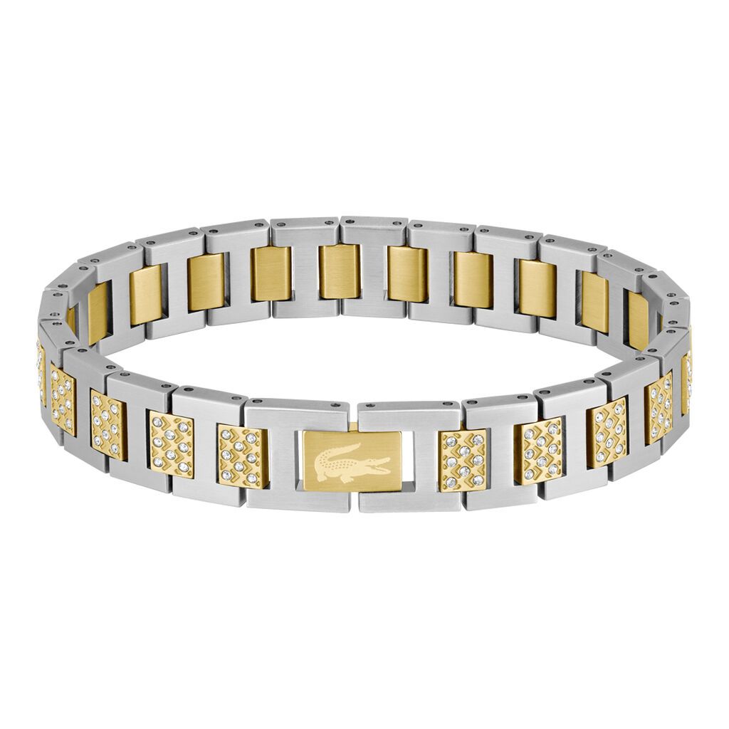 Bracelet Lacoste Metropole Acier Bicolore - Bracelets cha&icirc;nes Unisex | Marc Orian