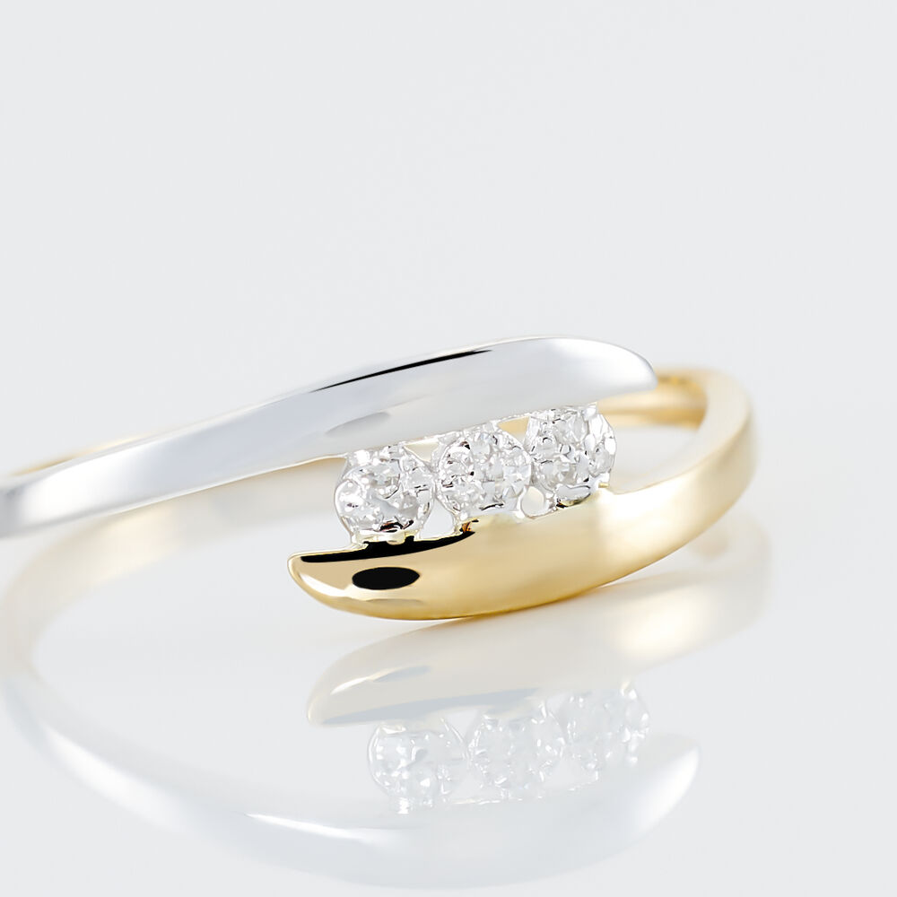 Bague Delphine Or Bicolore Diamant - Parures de mariage Femme | Marc Orian