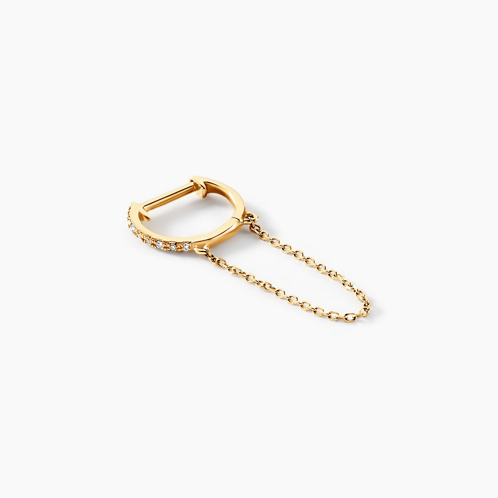 Bijou D'oreille Philomela Or Jaune Diamant -  Femme | Marc Orian
