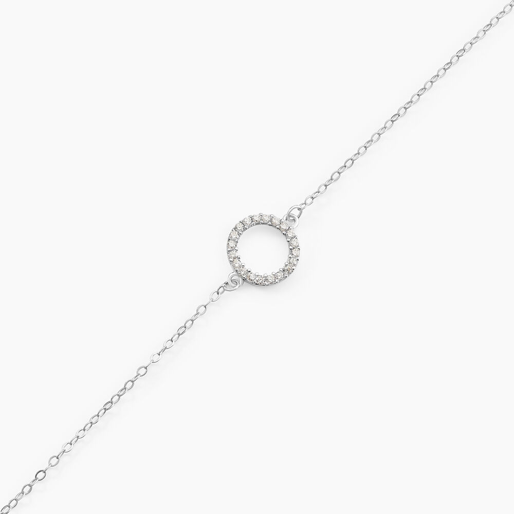 Bracelet Lim Or Blanc Oxyde De Zirconium - Bracelets cha&icirc;nes Femme | Marc Orian