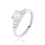 Bague Ivonne Or Blanc Oxyde De Zirconium - Solitaires Femme | Marc Orian