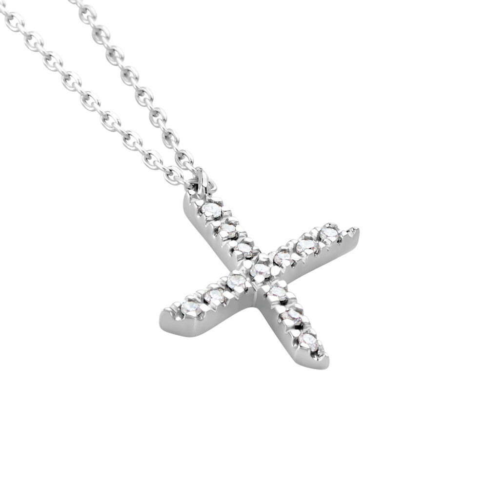 Collier Oran Or Blanc Diamant - Colliers avec pierres Femme | Marc Orian