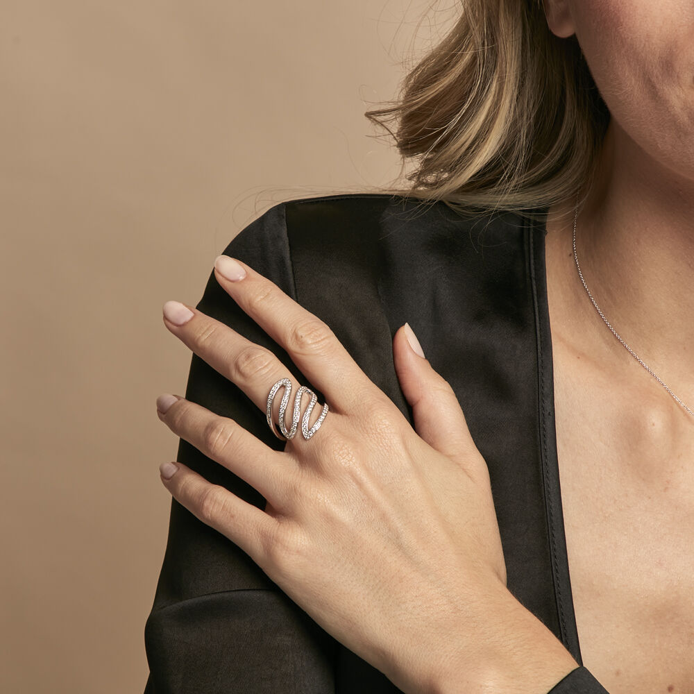 Bague Orsina Argent Argenté Oxyde De Zirconium - Bagues avec pierre Femme | Marc Orian