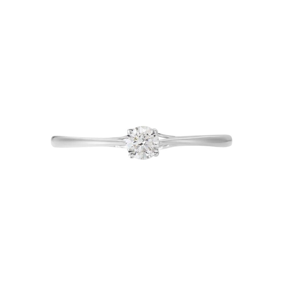 Bague Solitaire Or Blanc Solenia Diamant - Parures de mariage Femme | Marc Orian