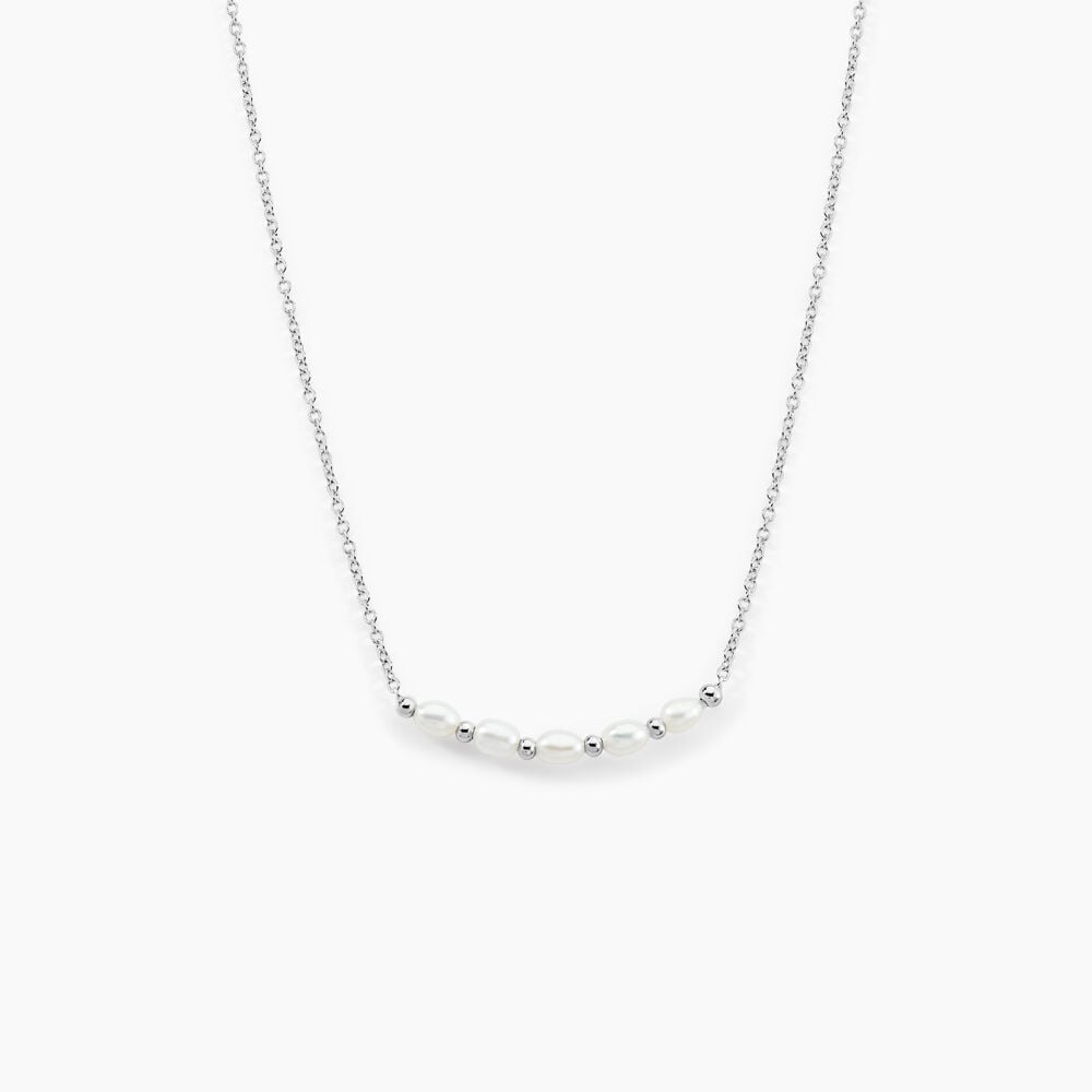 Collier Felisia Argent Blanc Perle De Culture - Colliers avec pierres Femme | Marc Orian