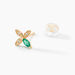 Boucles D'oreilles Puces Flower Power Or Jaune Emeraude Diamant - Puces Femme | Marc Orian