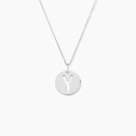 Pendentif Elio Y Argent Blanc - Bijoux fantaisie Famille | Marc Orian
