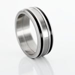 Bague Margalith Acier Blanc - Bijoux fantaisie Homme | Marc Orian