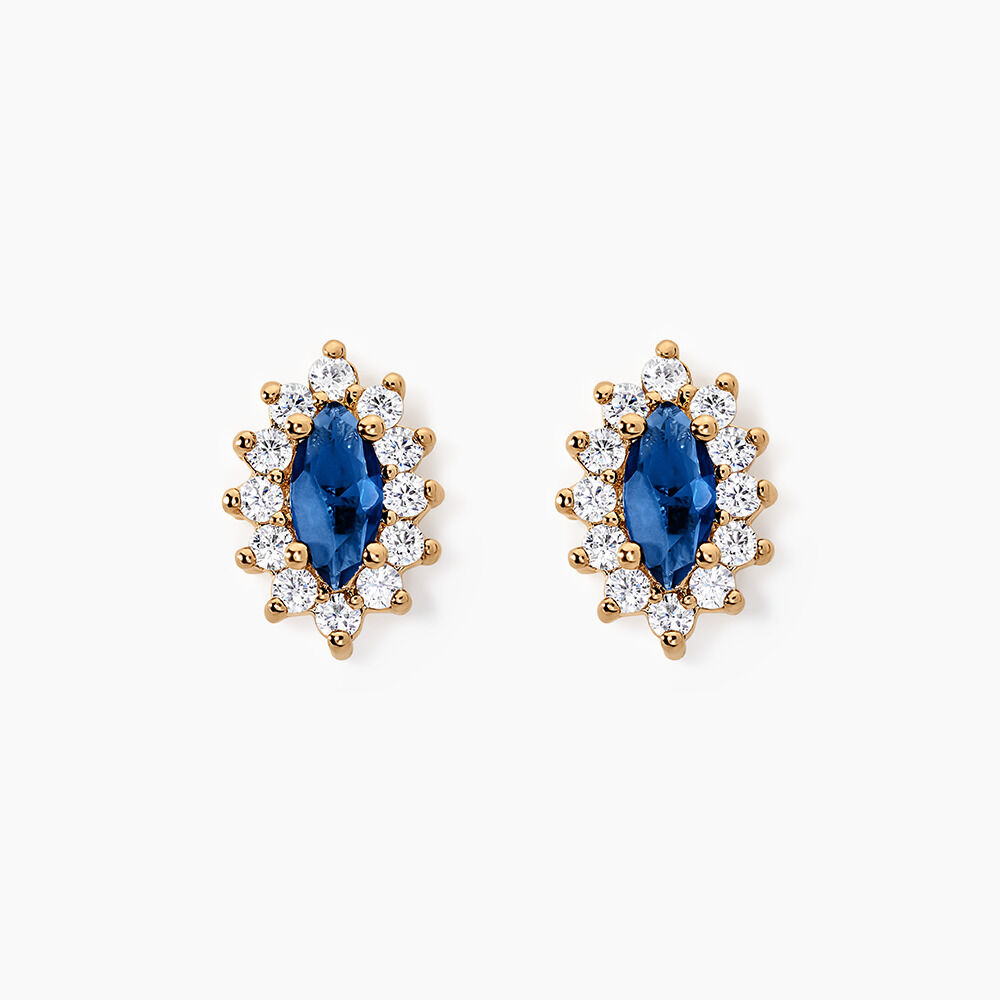 Boucles D'oreilles Puces Lisea Plaqué Or Verre Et Oxyde De Zirconium - Puces Femme | Marc Orian