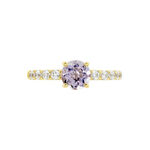Bague Or Jaune Monroe Amethyste Oxydes De Zirconium - Bagues pierres fines Femme | Marc Orian