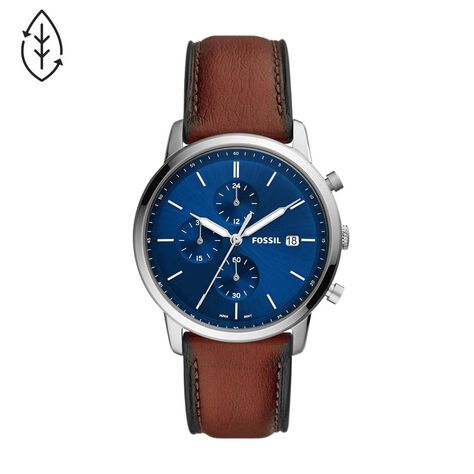 Montre Fossil Minimalist Chrono Bleu - Montres classiques Homme | Marc Orian