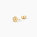 Boucles D'Oreilles Puces Philine Argent Dor&eacute; A L'Or 750/1000 - Puces Femme | Marc Orian